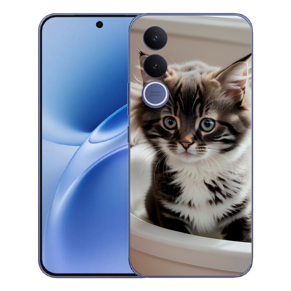 mmCase gél tok a Vivo V70 FE-hez – kíváncsi cica