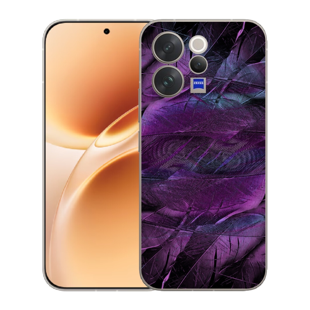mmCase géltok a Vivo V70-hez – lila tollak