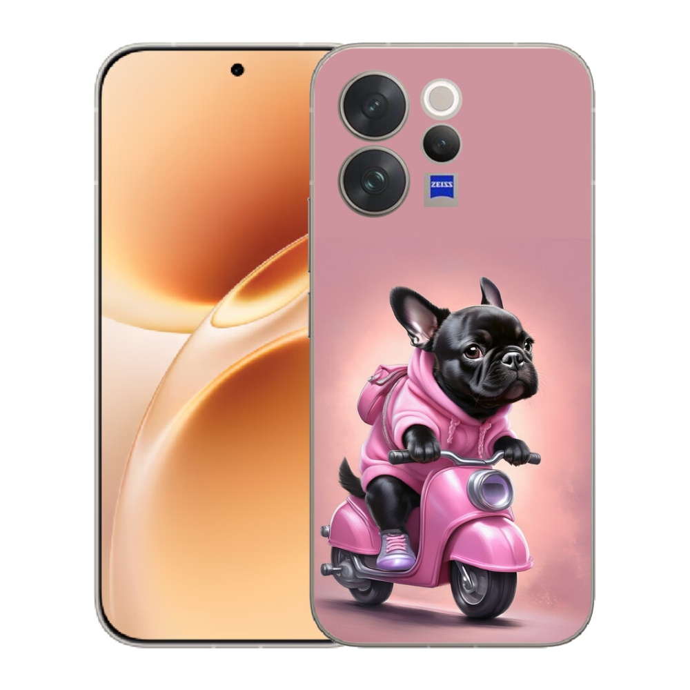 mmCase géltok a Vivo V70-hez – francia buldog robogón
