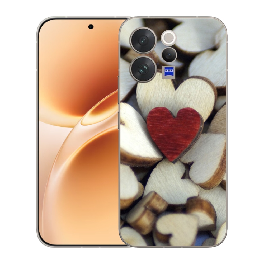 mmCase géltok a Vivo V70-hez – gravírozott piros szív 
