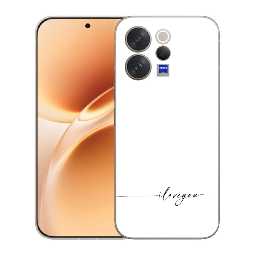 mmCase gélhuzat a Vivo V70-hez – „I love you” fehér háttérrel