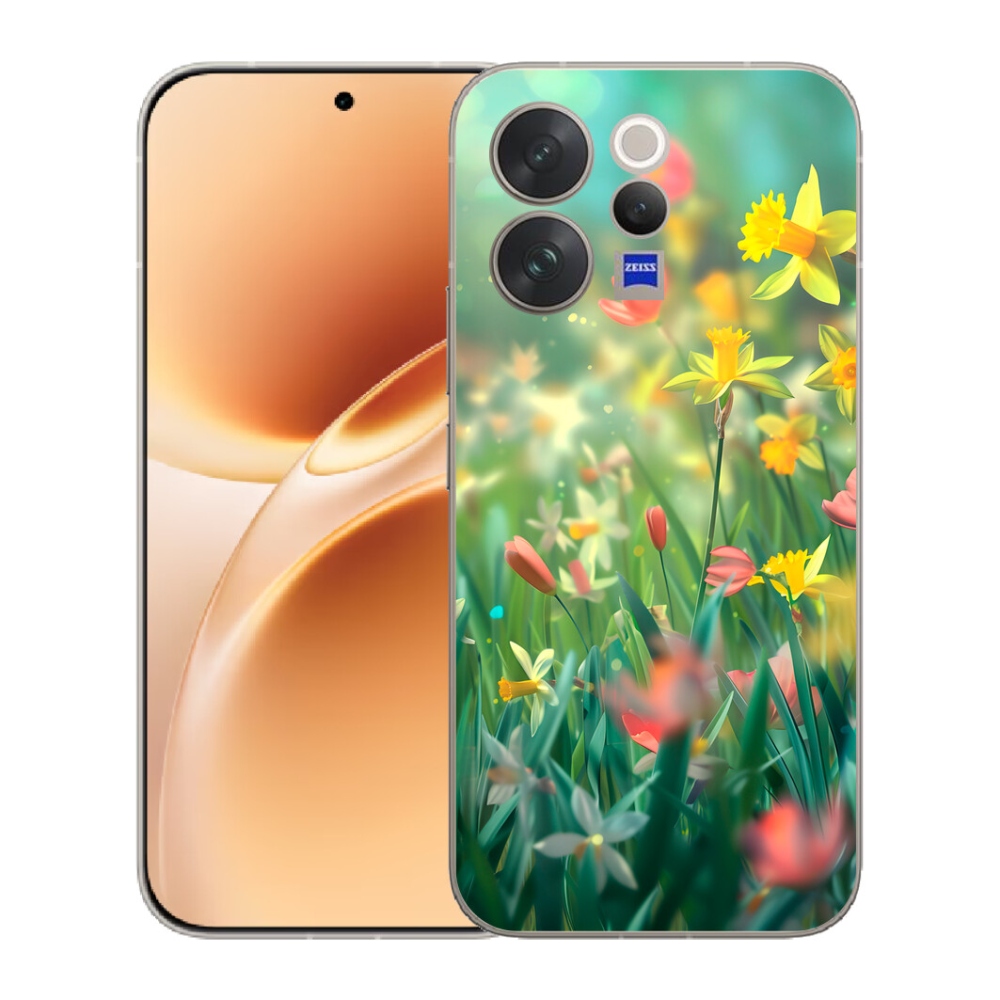 mmCase géltok a Vivo V70-hez – tavaszi virágok