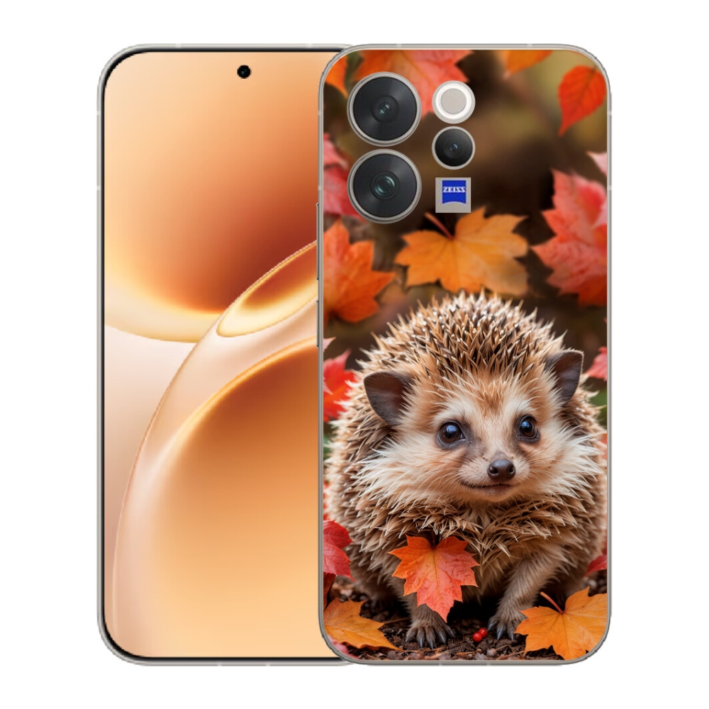mmCase géltok a Vivo V70-hez – sün a levelek között