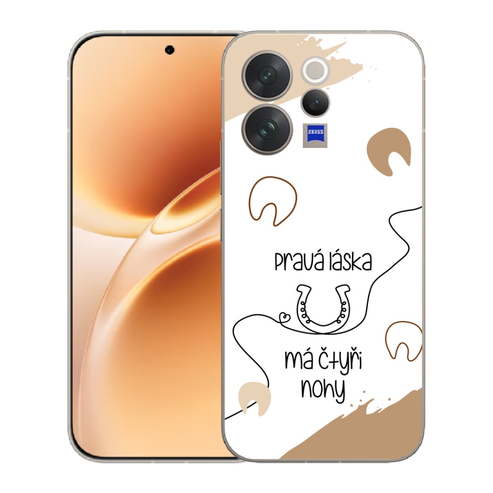 mmCase géltok a Vivo V70-hez – ló motívum, fehér háttér