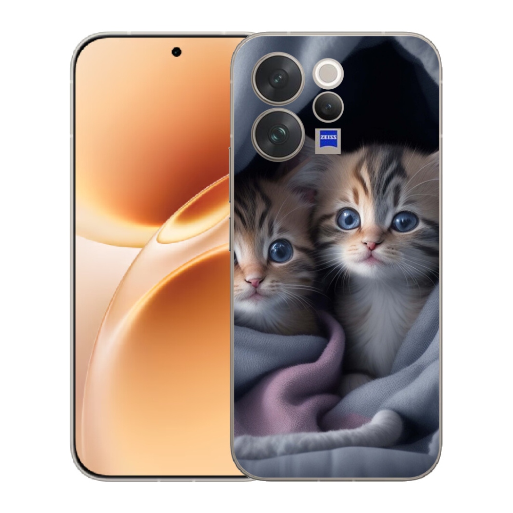 mmCase gélhuzat a Vivo V70-hez – macska-duó 2