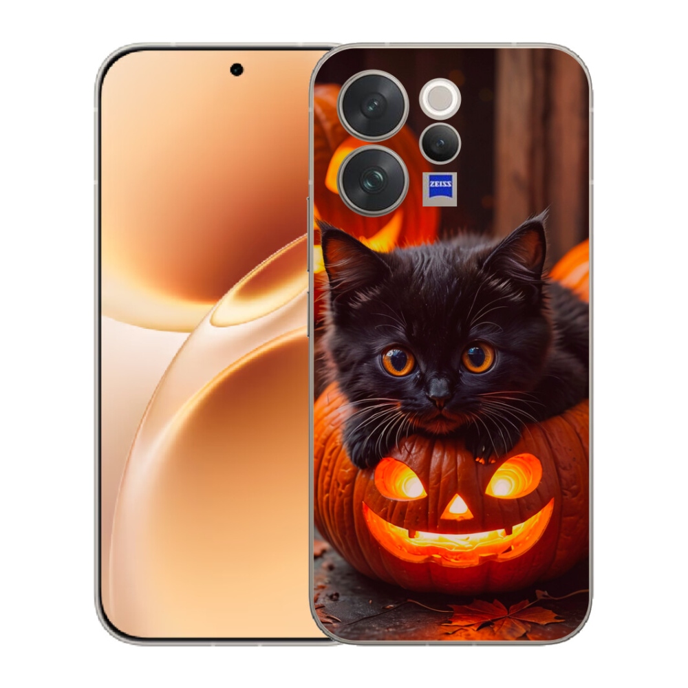 mmCase gél tok a Vivo V70-hez – cica és sütőtök