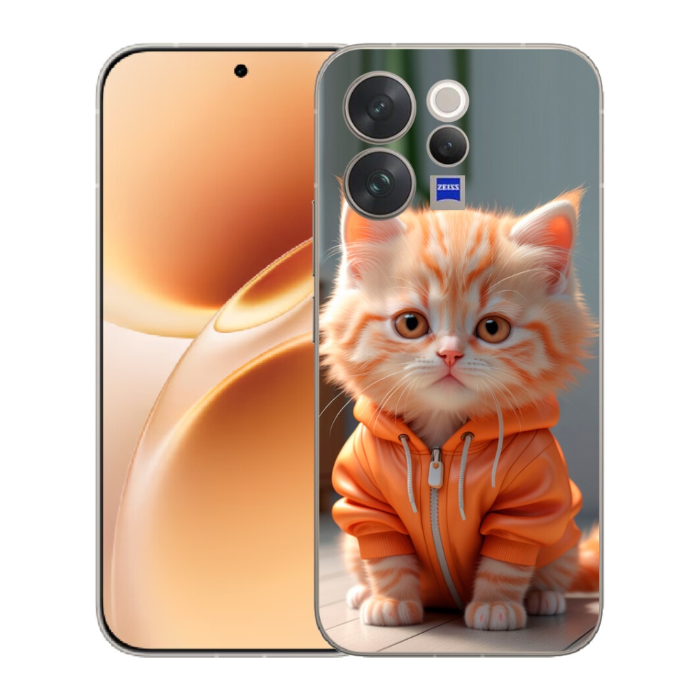 mmCase gél tok a Vivo V70-hez – pulóveres cica