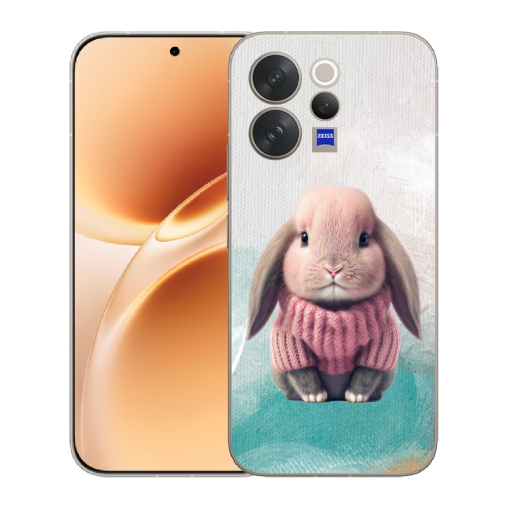 mmCase géltok a Vivo V70-hez – pulóveres nyuszi