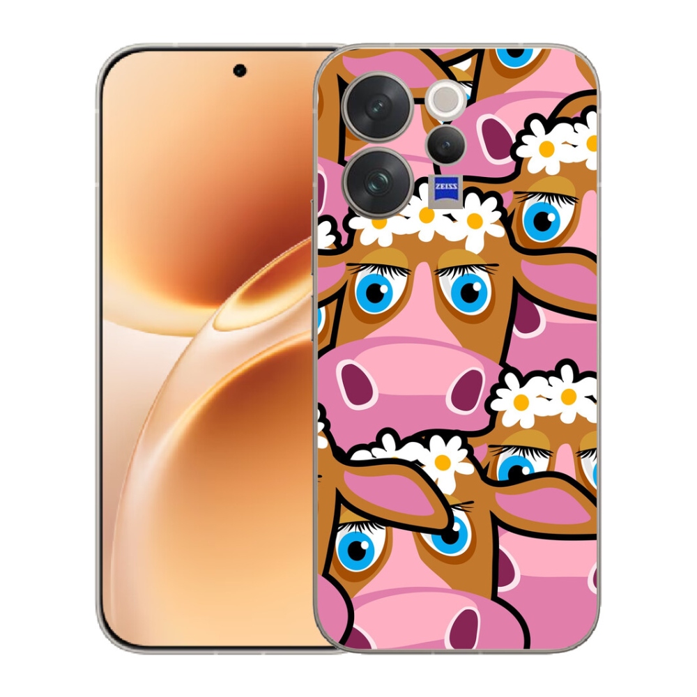 mmCase géltok a Vivo V70-hez – rajzolt tehenek