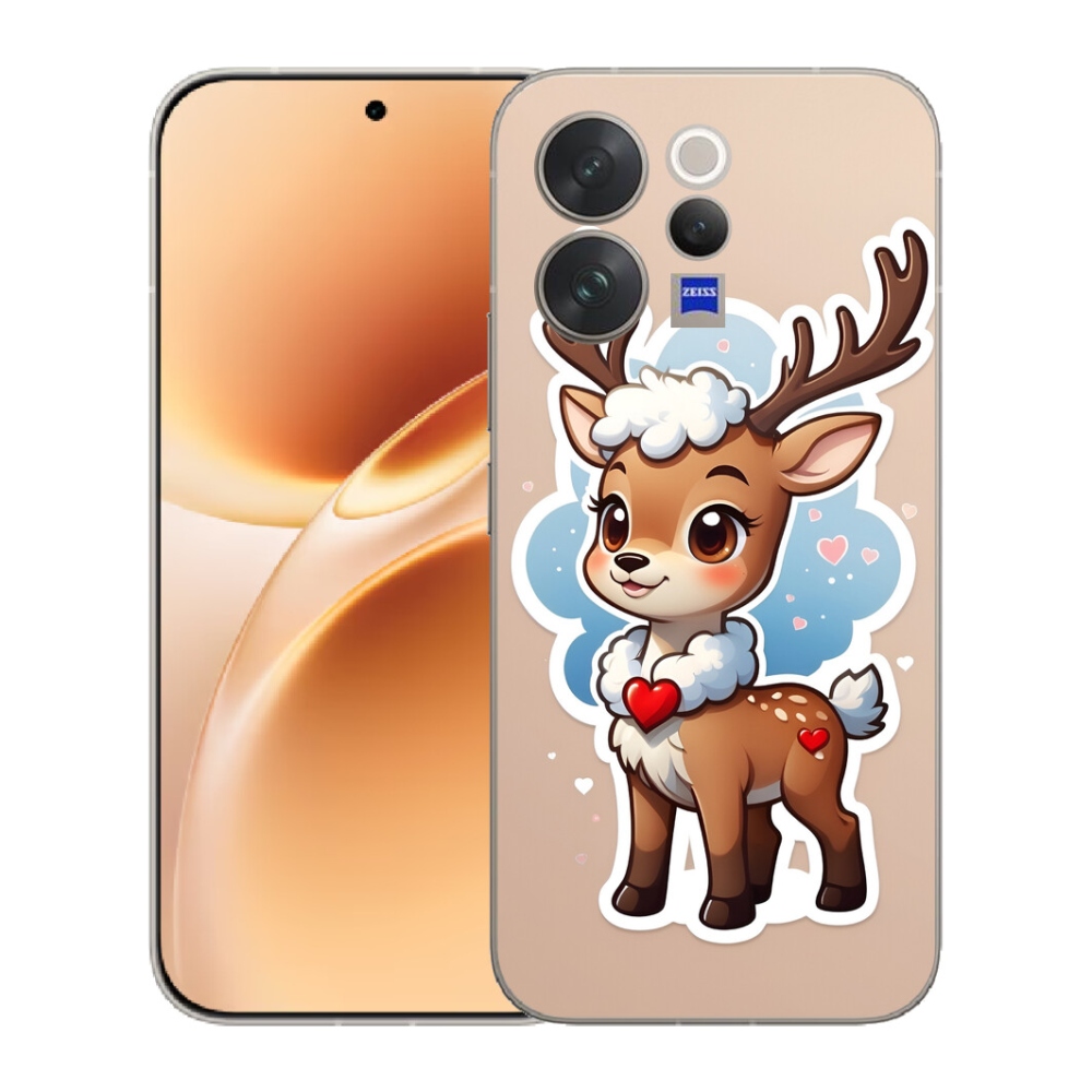 mmCase géltok a Vivo V70-hez – rajzolt rénszarvas