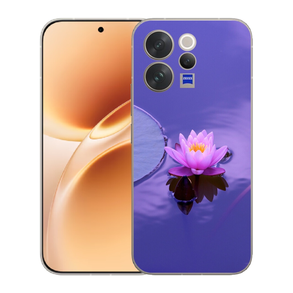 mmCase gélhuzat a Vivo V70-hez – virág a víz felszínén