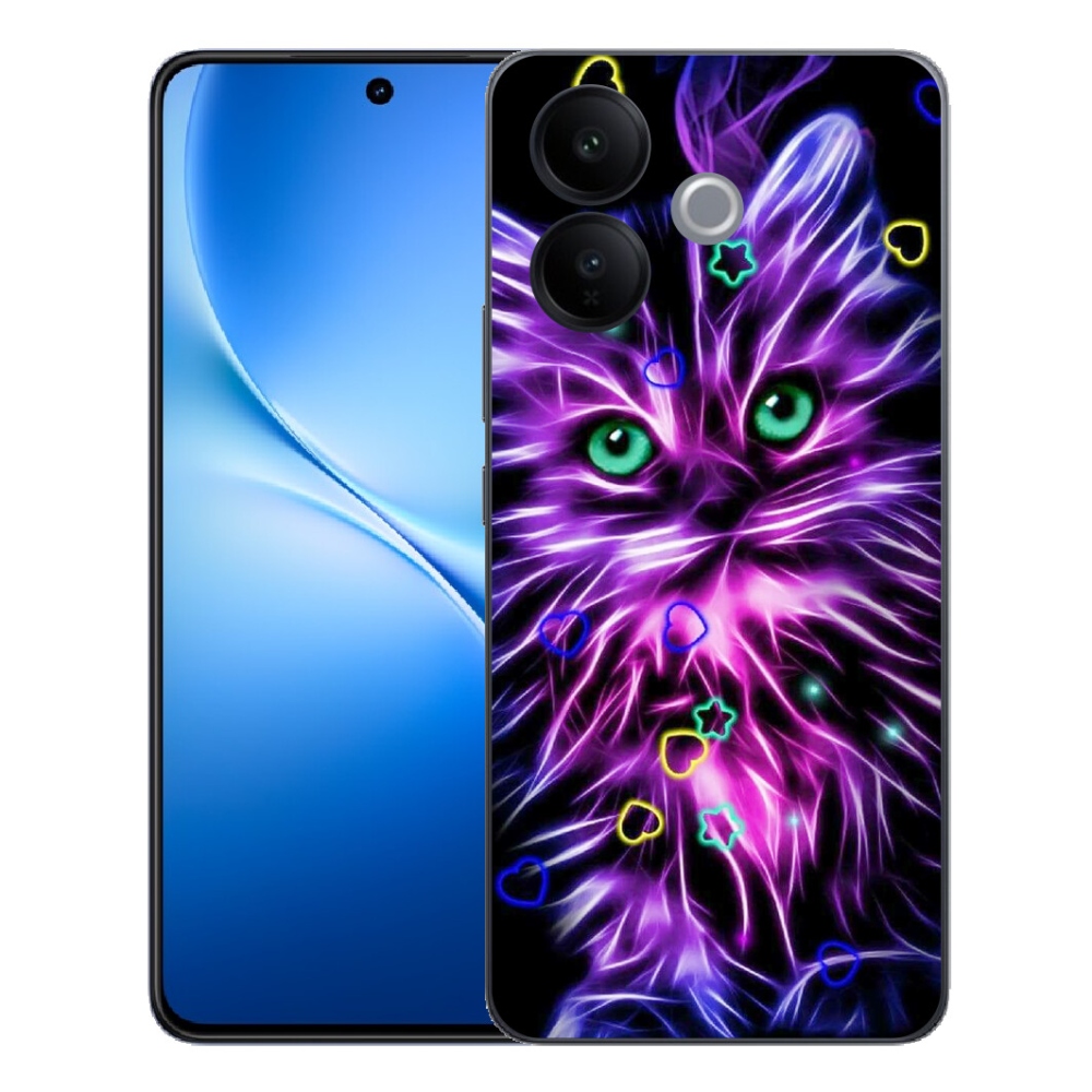 mmCase géltok a Vivo V70 Lite 5G-hez – absztrakt macska