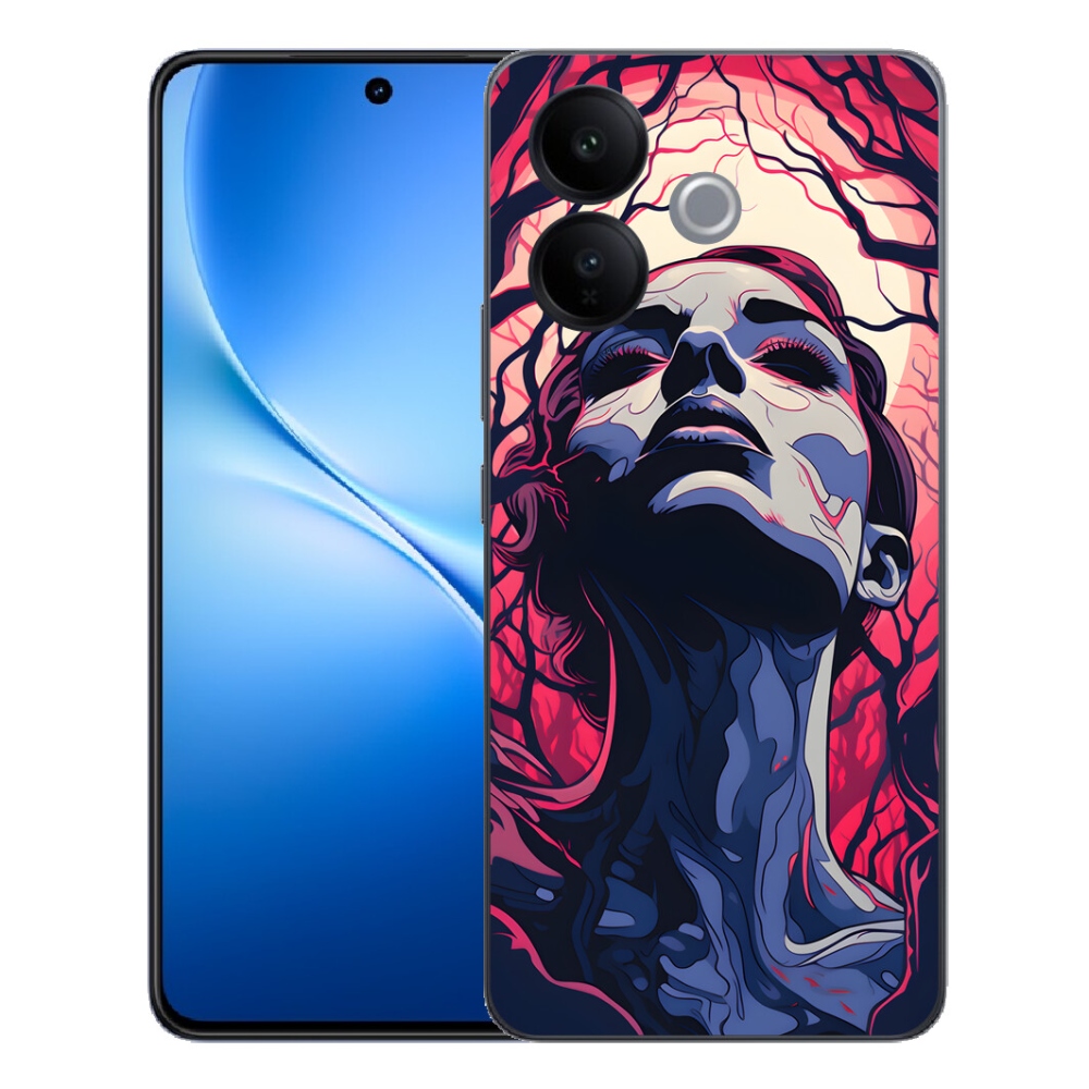 mmCase gél tok a Vivo V70 Lite 5G-hez – absztrakt arc