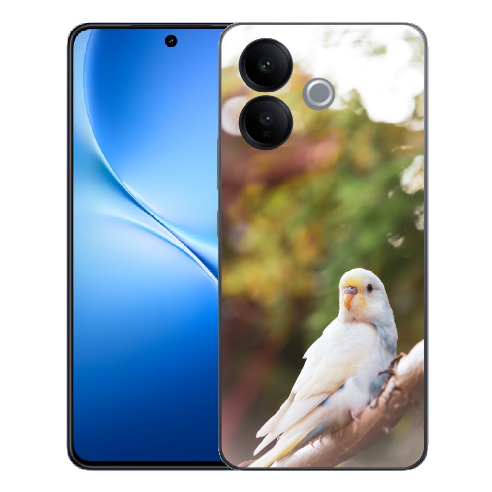 mmCase gél tok a Vivo V70 Lite 5G-hez – fehér papagáj