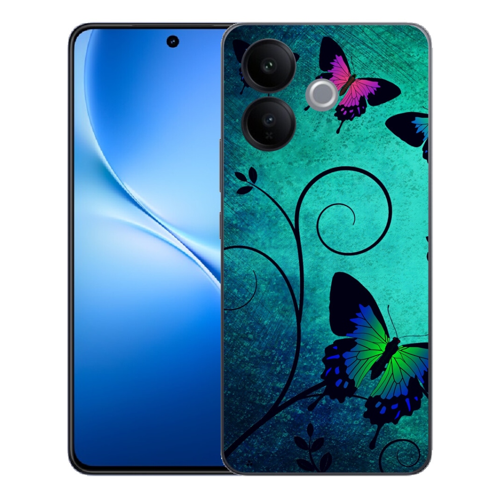 mmCase gél tok a Vivo V70 Lite 5G-hez – színes pillangók