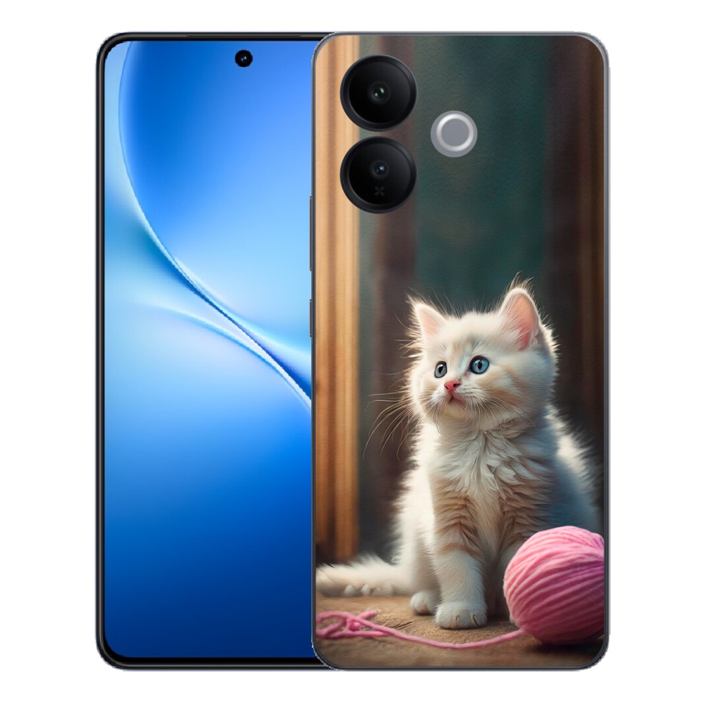 mmCase géltok a Vivo V70 Lite 5G-hez – fehér cica 2