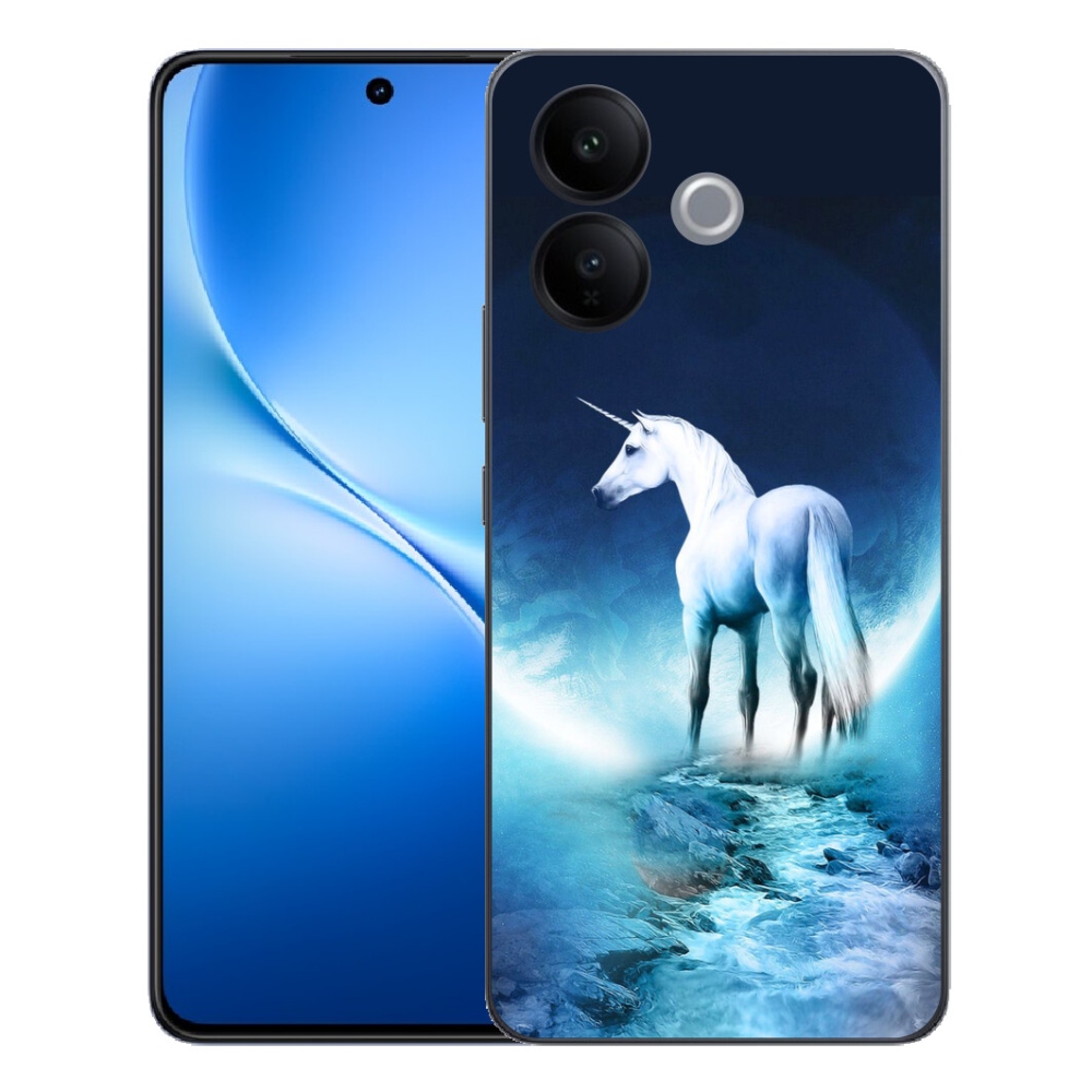 mmCase gélhuzat a Vivo V70 Lite 5G-hez – fehér egyszarvú