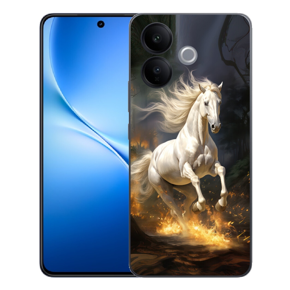 mmCase gélhuzat a Vivo V70 Lite 5G-hez – fehér ló 2