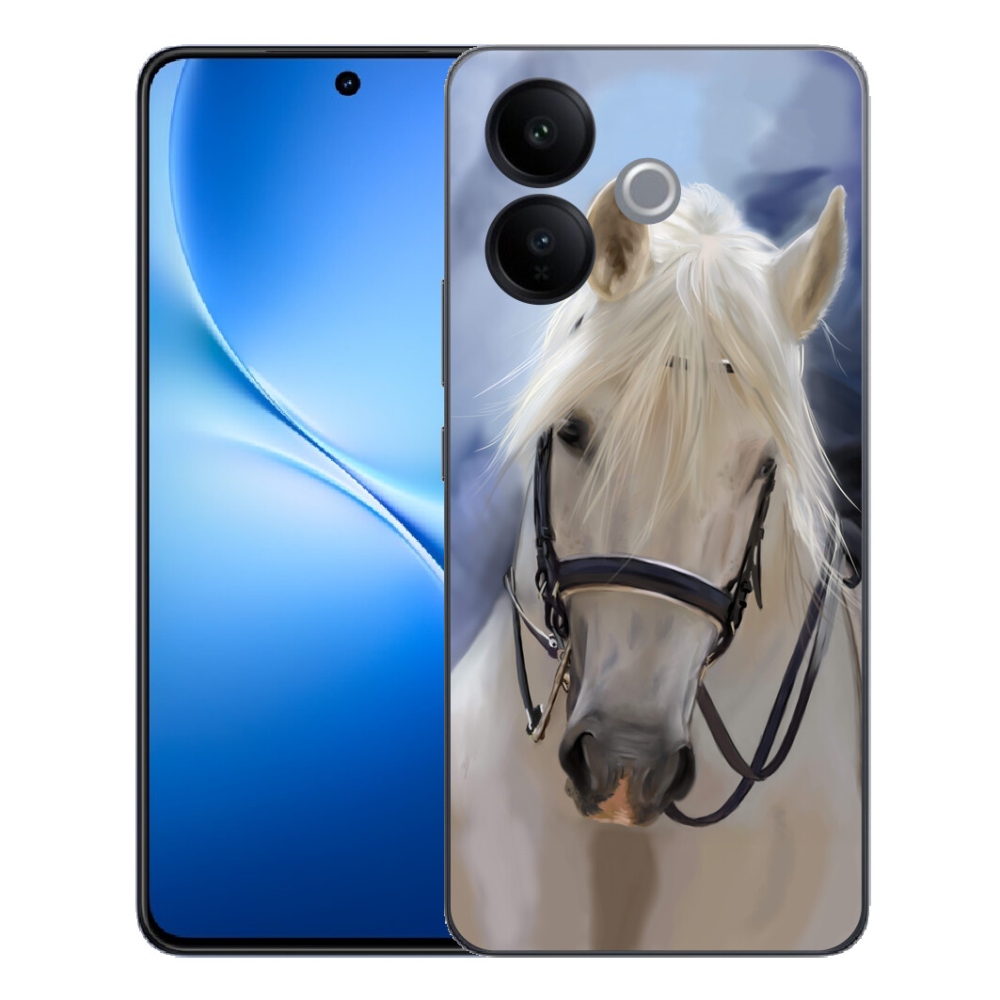 mmCase gélhuzat a Vivo V70 Lite 5G-hez – fehér ló