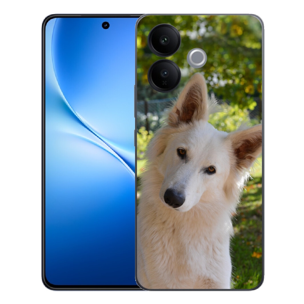 mmCase gél tok a Vivo V70 Lite 5G-hez – fehér svájci juhászkutya 1