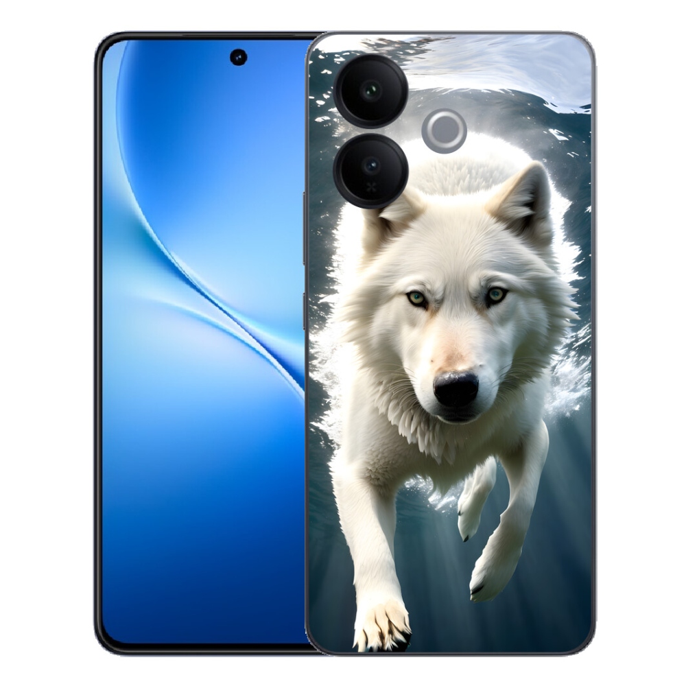 mmCase géltok a Vivo V70 Lite 5G-hez – fehér farkas