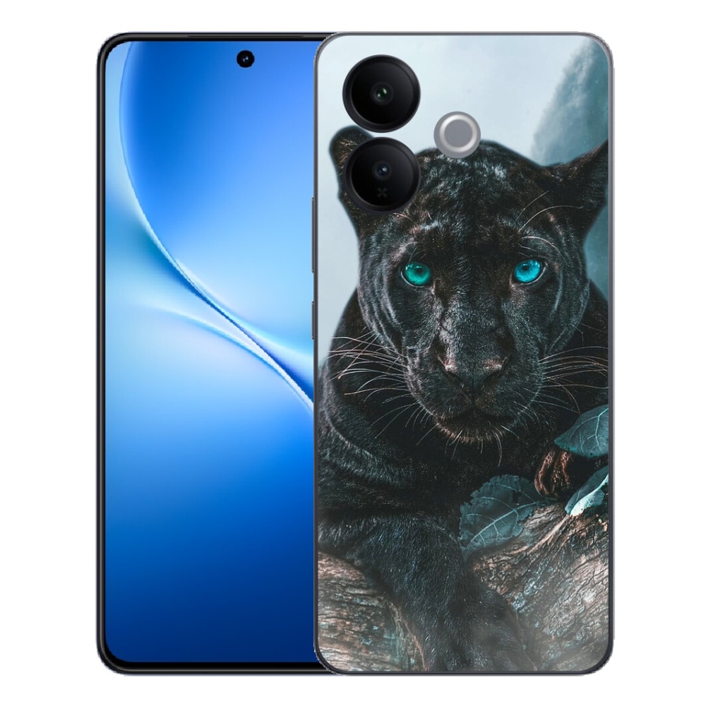 mmCase gélhuzat a Vivo V70 Lite 5G-hez – fekete párduc