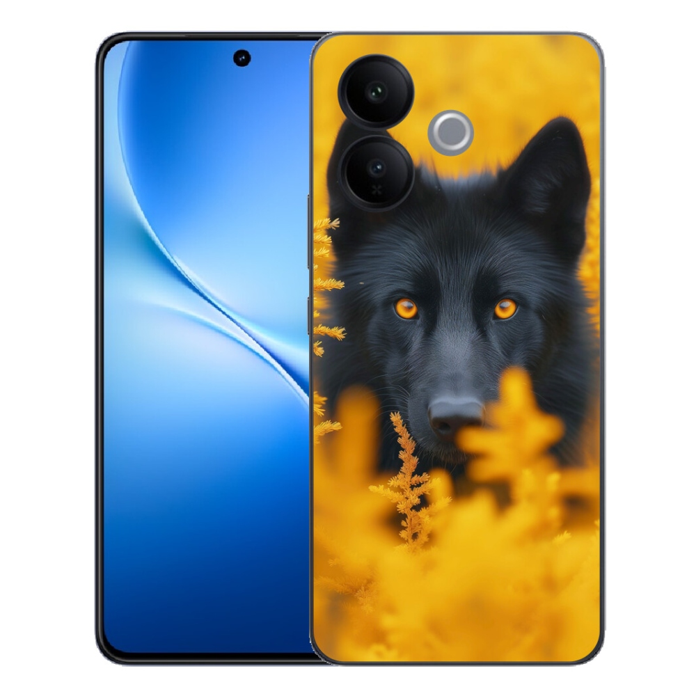 mmCase gél tok a Vivo V70 Lite 5G-hez – fekete farkas 2