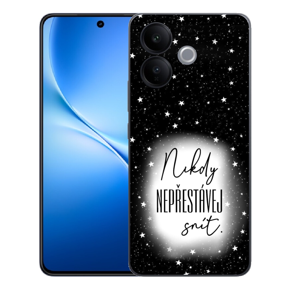 mmCase géltok a Vivo V70 Lite 5G-hez – idézet, 1 db, fekete-fehér háttérrel