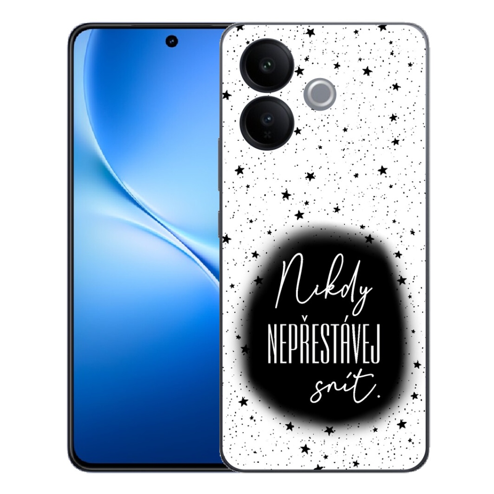 mmCase gél tok a Vivo V70 Lite 5G-hez – 1. idézet, fekete-fehér háttér