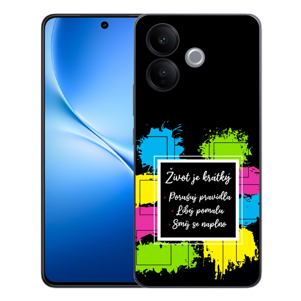 mmCase géltok a Vivo V70 Lite 5G-hez – idézet 5, fekete háttérrel