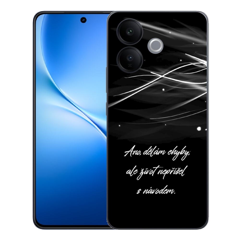 mmCase géltok a Vivo V70 Lite 5G-hez – idézet fekete háttérrel