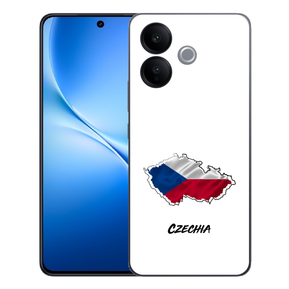 mmCase gélhuzat a Vivo V70 Lite 5G-hez – Czechia, fehér háttér