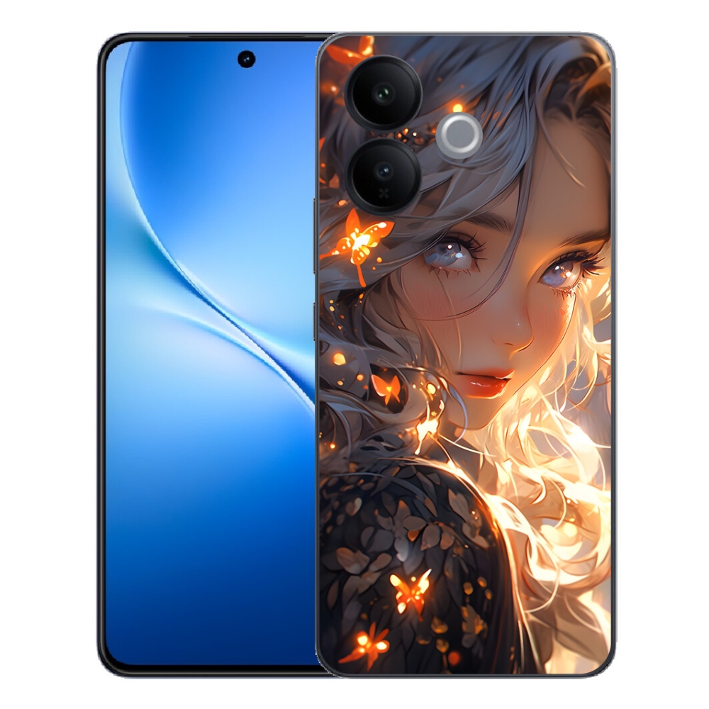 mmCase gél tok a Vivo V70 Lite 5G-hez – lány és pillangók