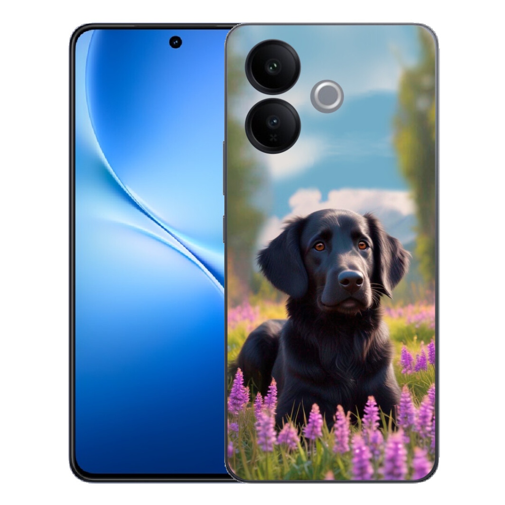 mmCase gélhuzat a Vivo V70 Lite 5G-hez – elegáns fekete retriever