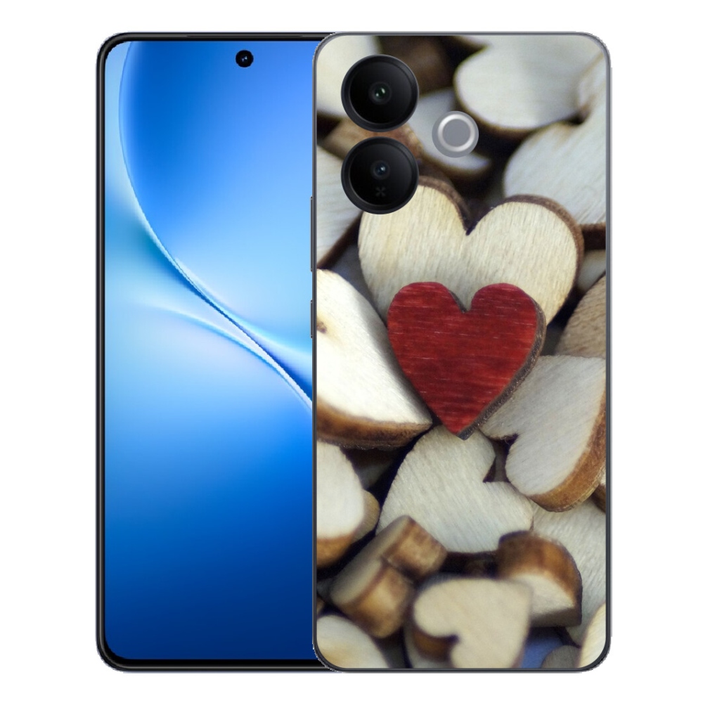 mmCase géltok a Vivo V70 Lite 5G-hez – gravírozott piros szív 