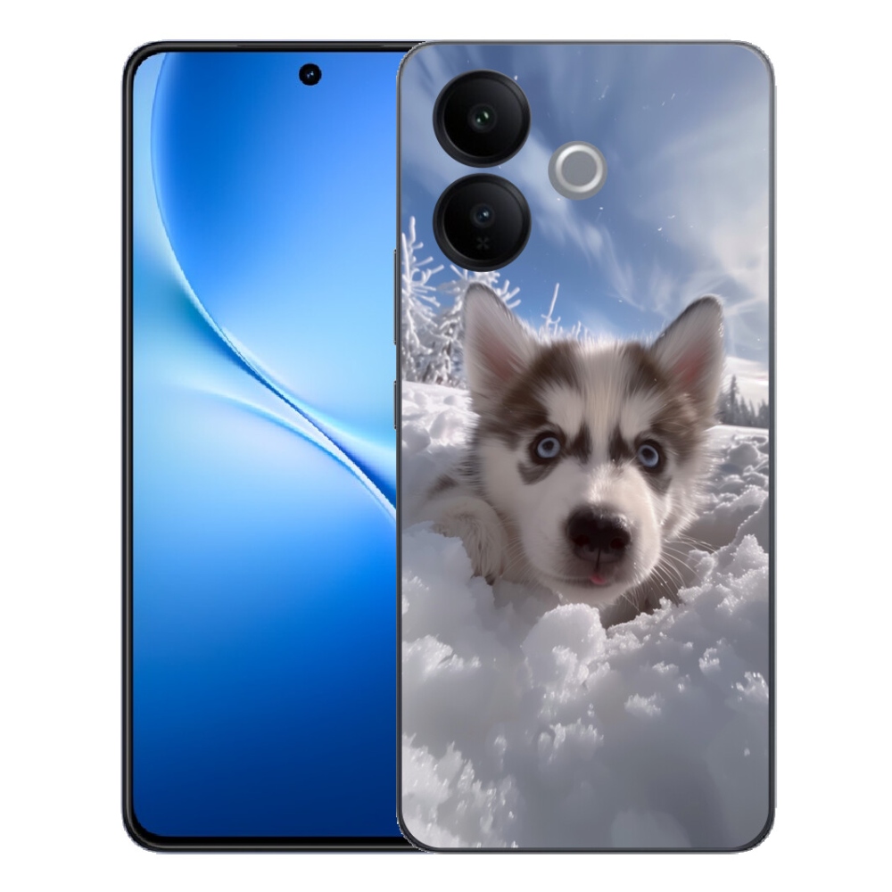 mmCase géltok a Vivo V70 Lite 5G-hez – husky a hóban