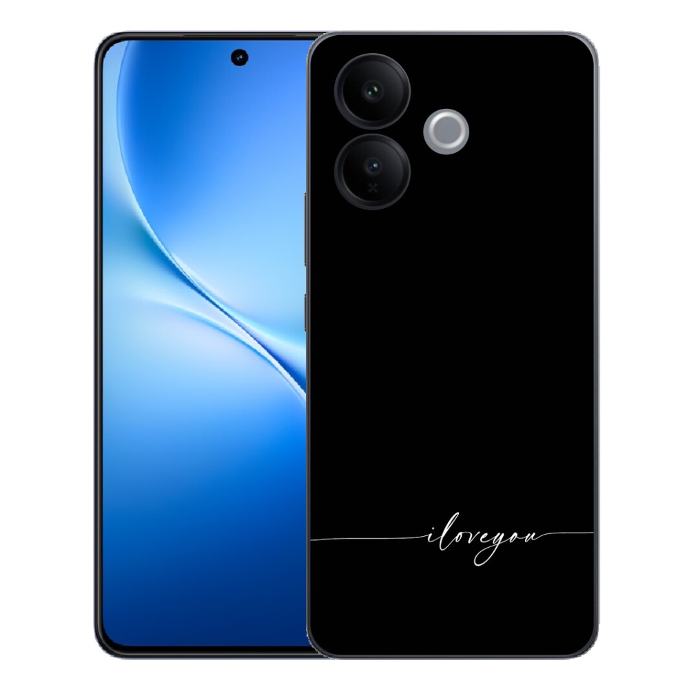 mmCase géltok a Vivo V70 Lite 5G-hez – „I love you” fekete háttérrel