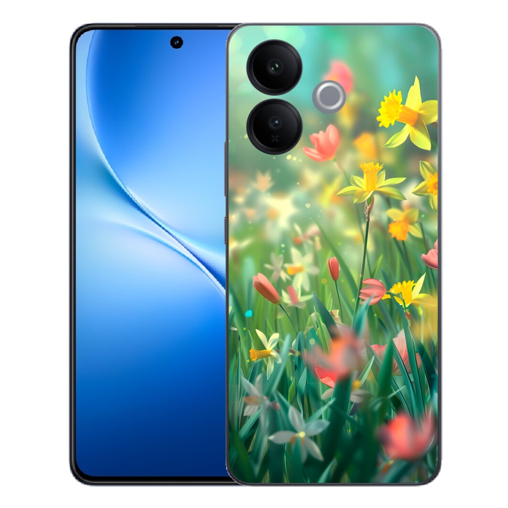 mmCase gél tok a Vivo V70 Lite 5G-hez – tavaszi virágok