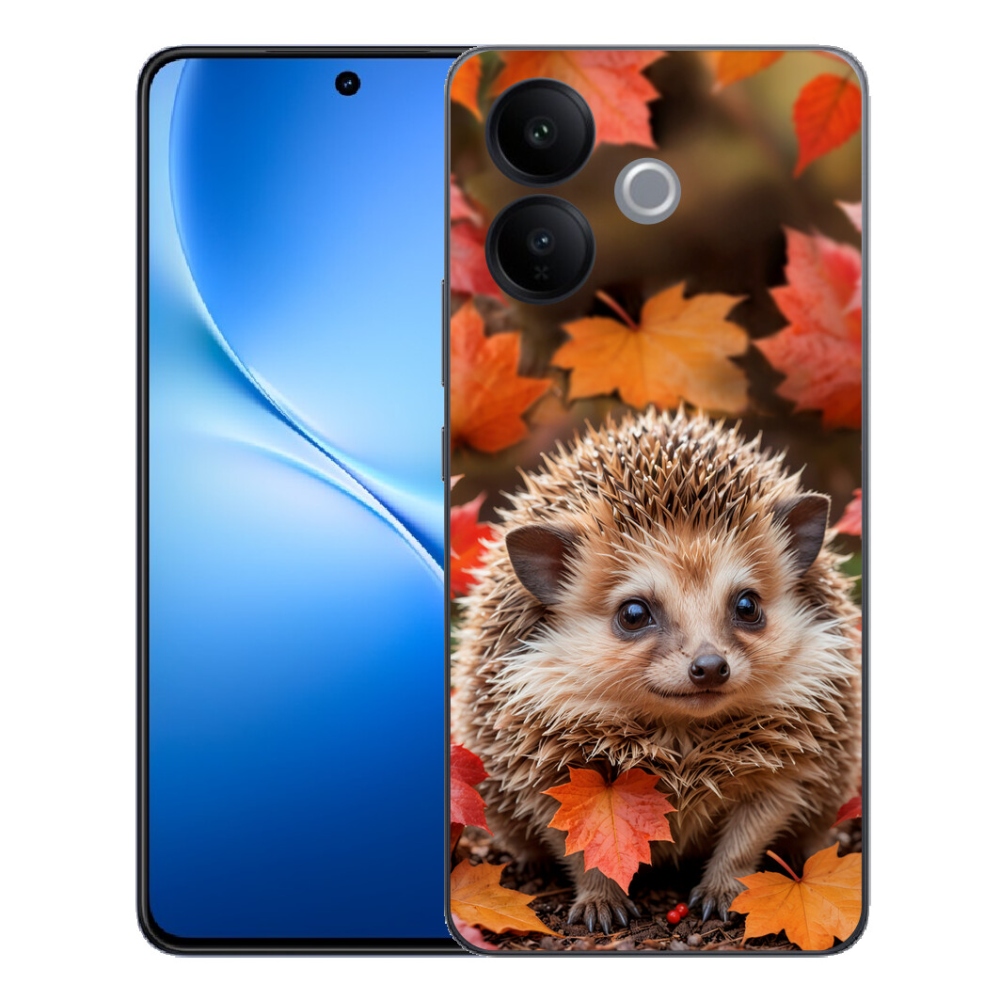 mmCase gélhuzat a Vivo V70 Lite 5G-hez – sün a levelek között