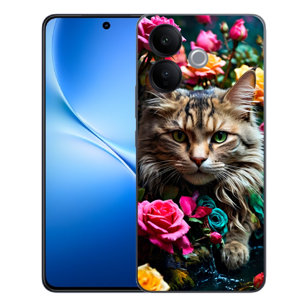 mmCase gélhuzat a Vivo V70 Lite 5G-hez – macskás mintázat 2