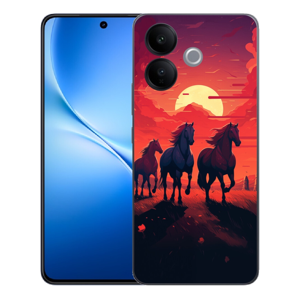 mmCase gél tok a Vivo V70 Lite 5G-hez – lovak és naplemente