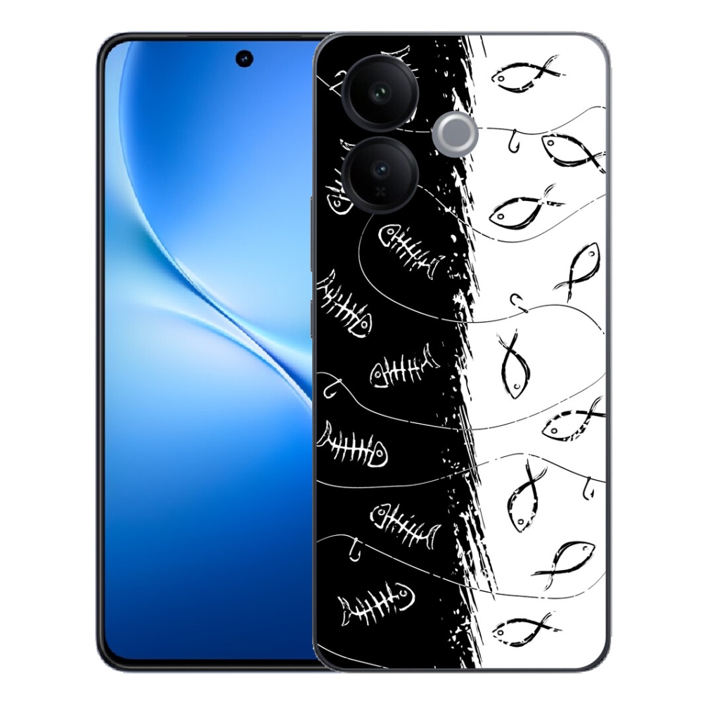 mmCase géltok a Vivo V70 Lite 5G-hez – csontvázak és halak