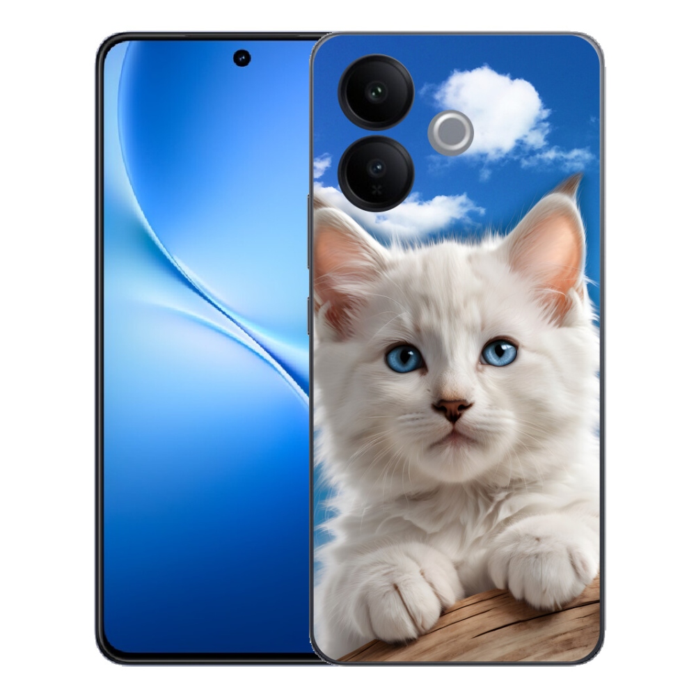 mmCase gél tok a Vivo V70 Lite 5G-hez – cica és felhők