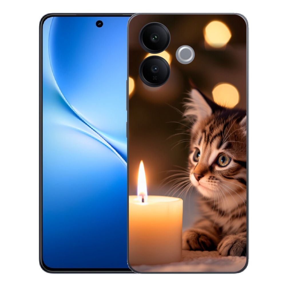 mmCase géltok a Vivo V70 Lite 5G-hez – cica és gyertya