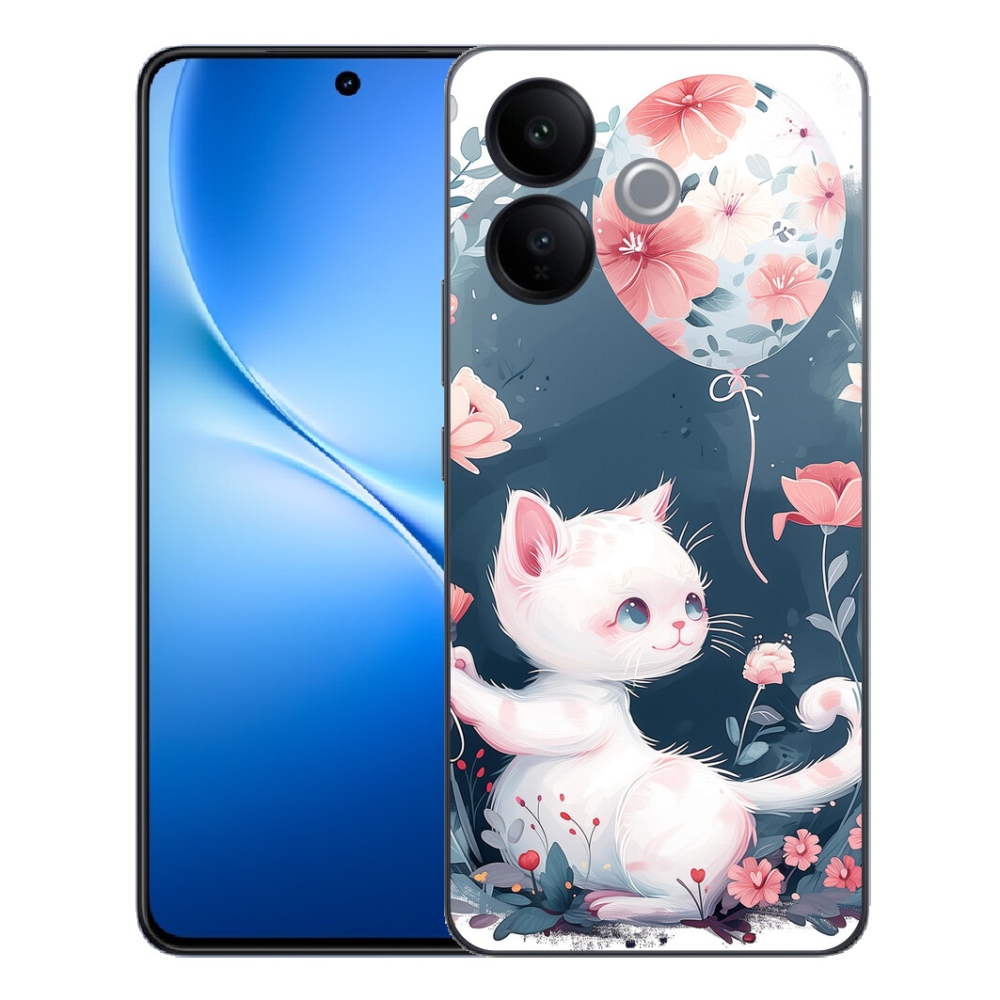 mmCase géltok a Vivo V70 Lite 5G-hez – cica léggömbbel