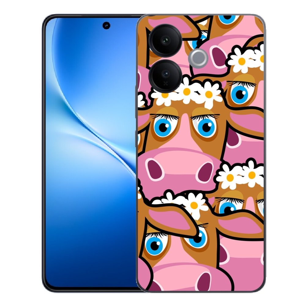 mmCase gél tok a Vivo V70 Lite 5G-hez – rajzolt tehenek