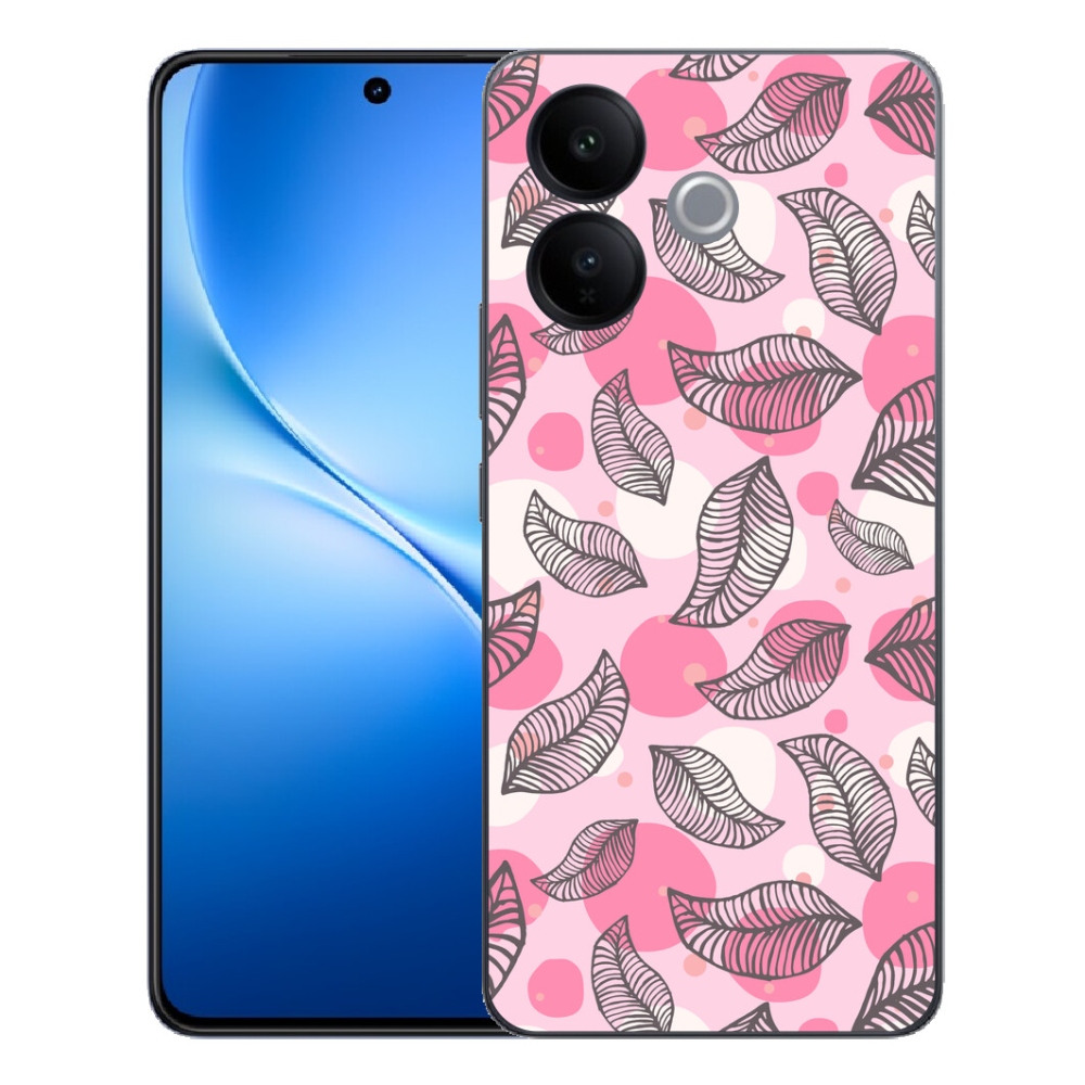mmCase géltok a Vivo V70 Lite 5G-hez – rajzolt hulló levelek