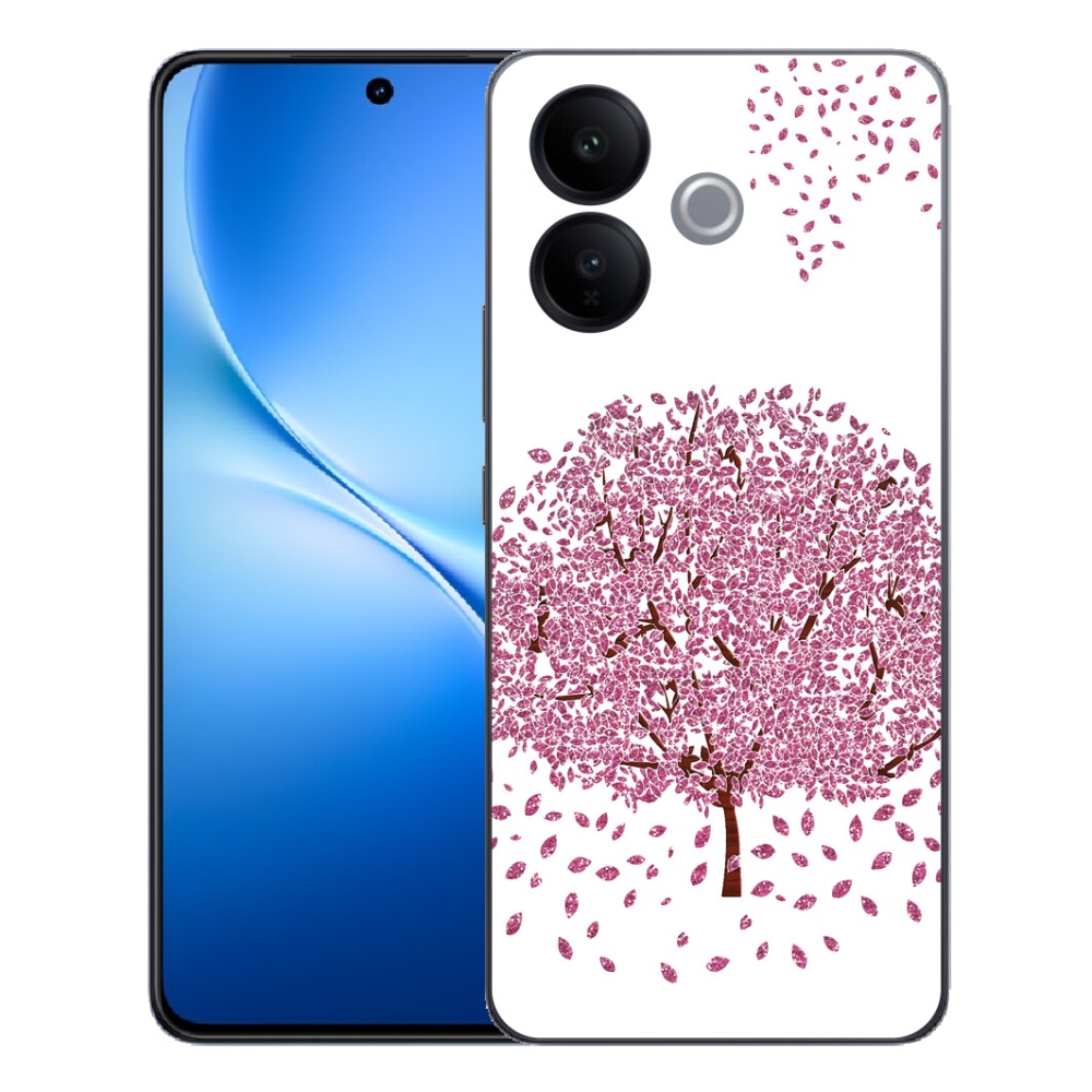 mmCase géltok a Vivo V70 Lite 5G-hez – rajzolt fa levelekkel