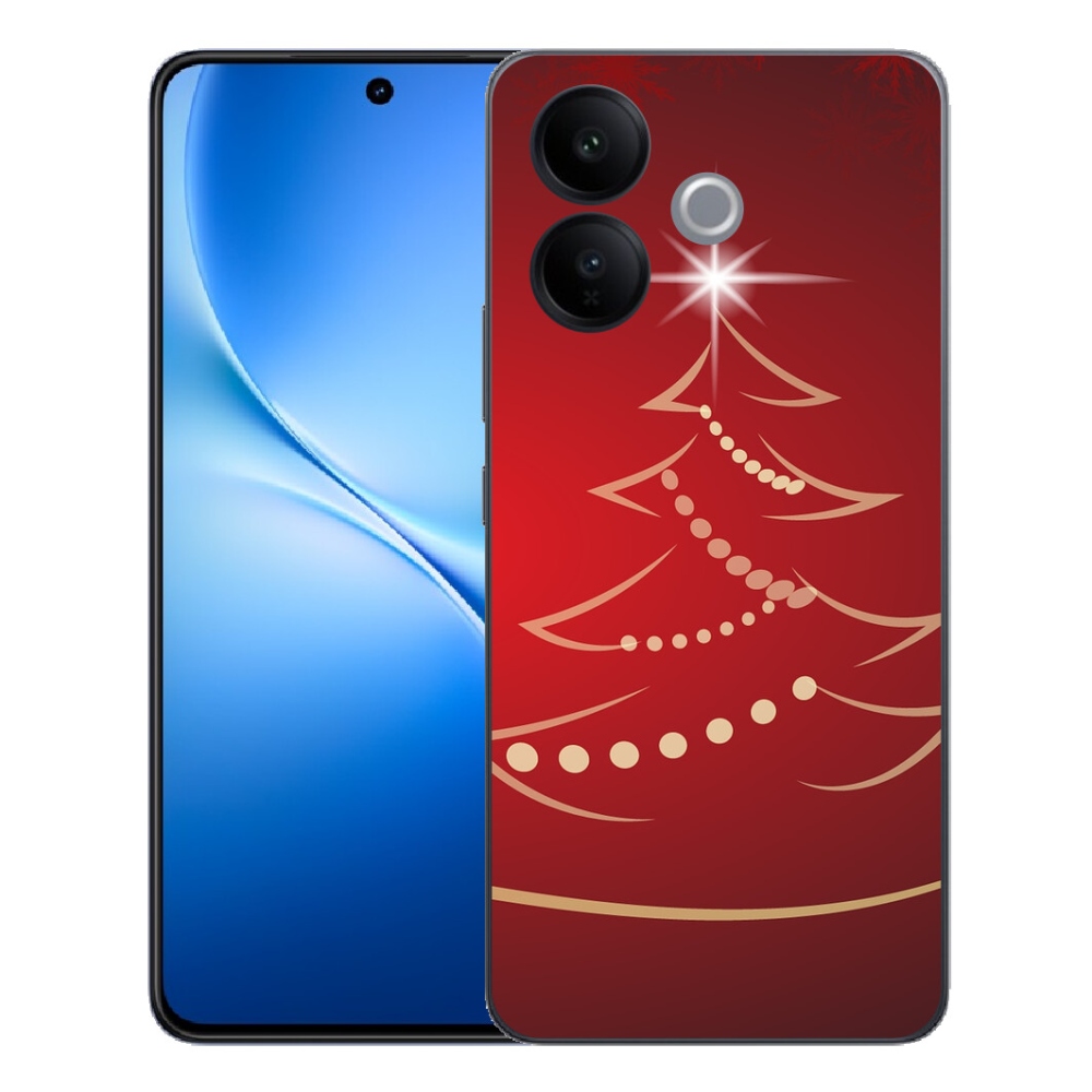 mmCase gél tok a Vivo V70 Lite 5G-hez – rajzolt karácsonyfa