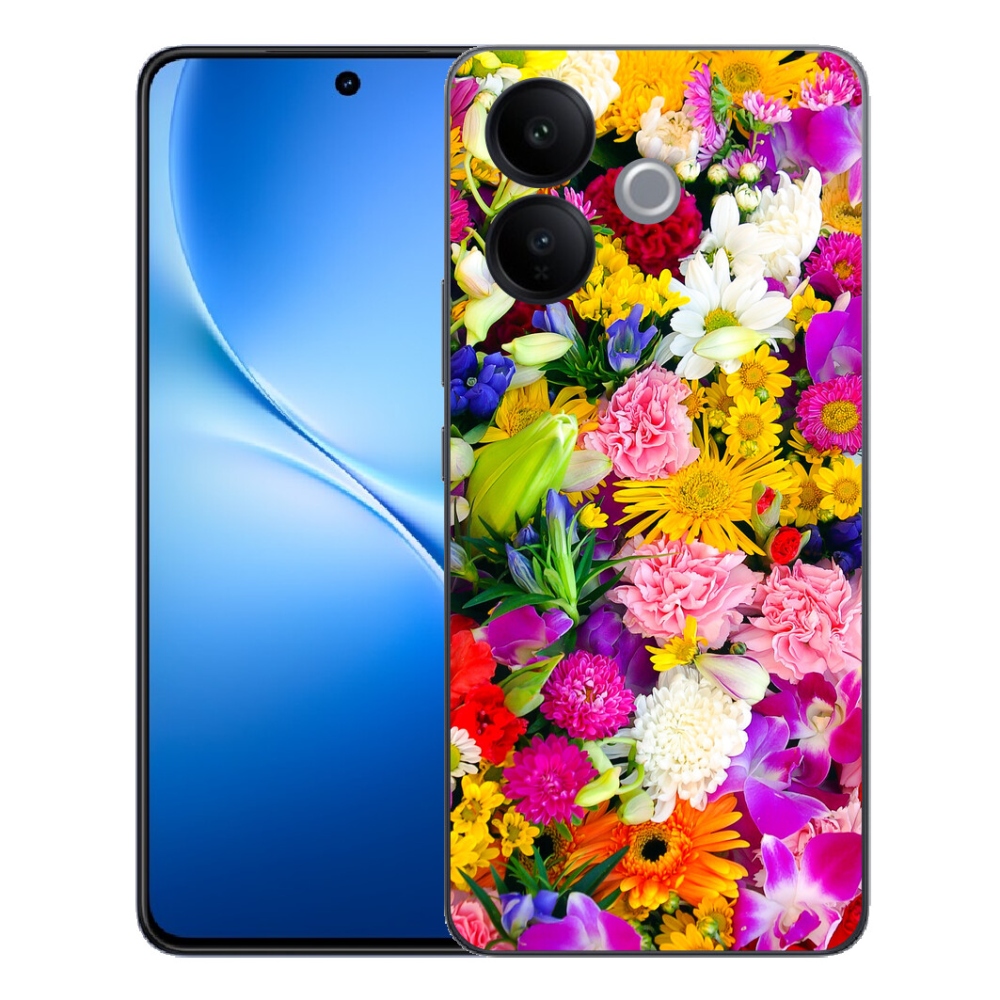 mmCase gél tok a Vivo V70 Lite 5G-hez – virágok 12